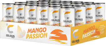 Celsius Mango Passion Energidryck Burk 24 x35,5 cl.