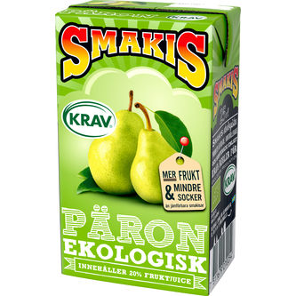 Smakis KRAV-märkt Päron (Förpackning 27 x 25 cl