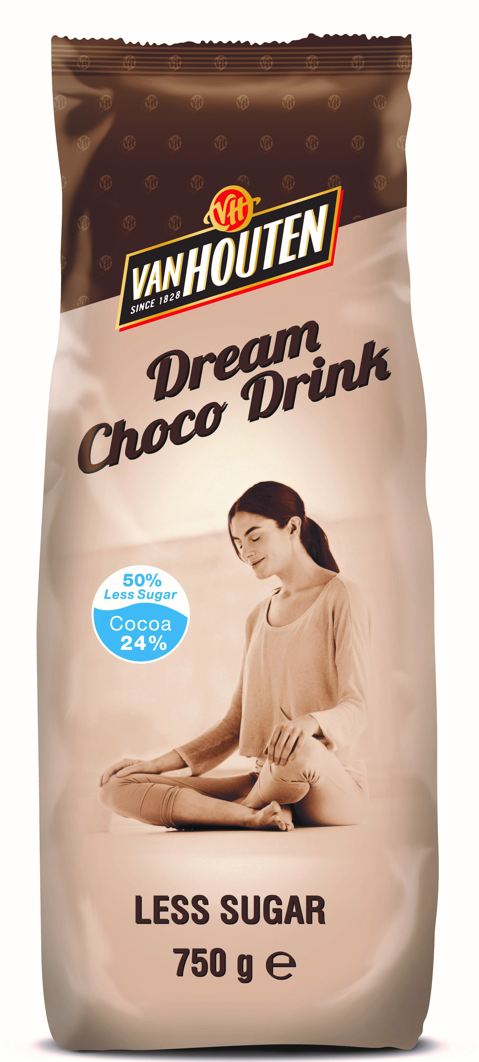 Van Houten Choco Less Sugar 750 g