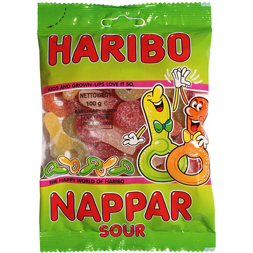 Haribo Sura Nappar (Förpackning 24 x 80 g)