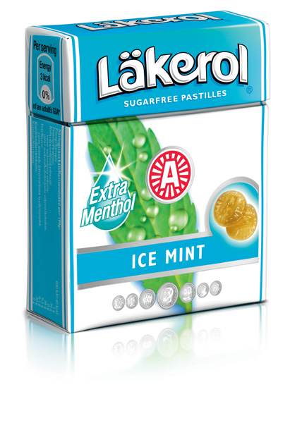Läkerol  Ice Mint (Förpackning 48 x23 g)